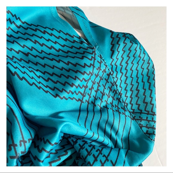 VINTAGE - CROSSROADS PRINT 80’S DAY DRESS sz. 38 - Picture 7 of 10